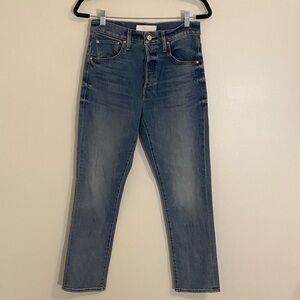 MOTHER Superior High Waisted Hiker Hover Jeans Free & Wild Wash Size 28